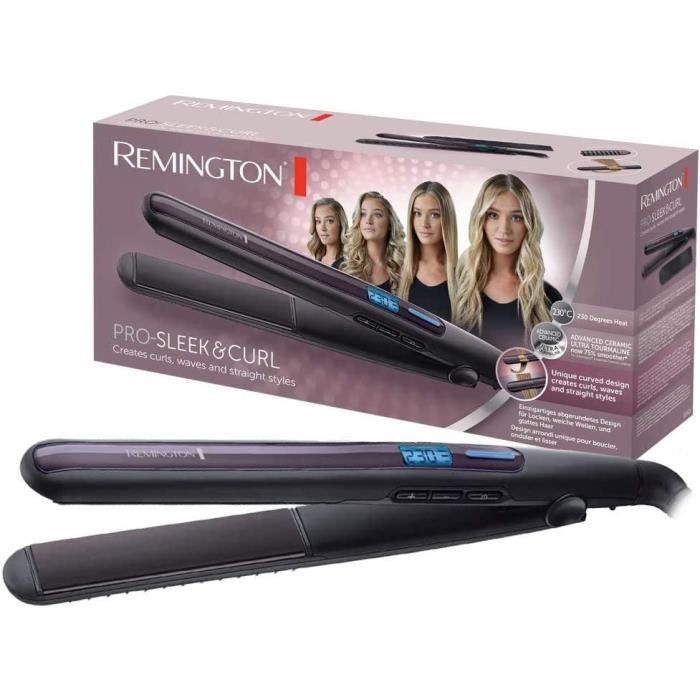 Remington Lisseur Cheveux 2en1 lisse & boucle Pro Sleek&Curl Design arrondi