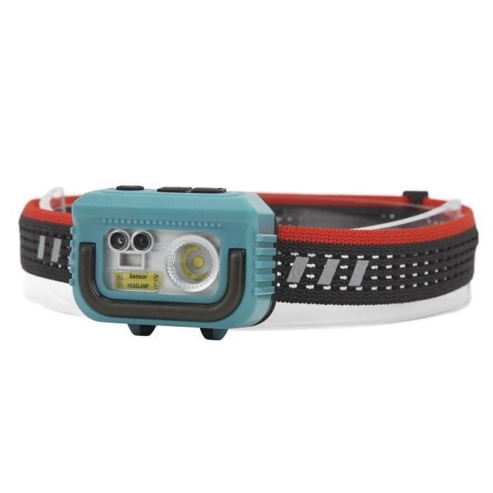 Lampe frontale LED rechargeable, 2000 lumens, lampe frontale LED étanche avec capteur 18650