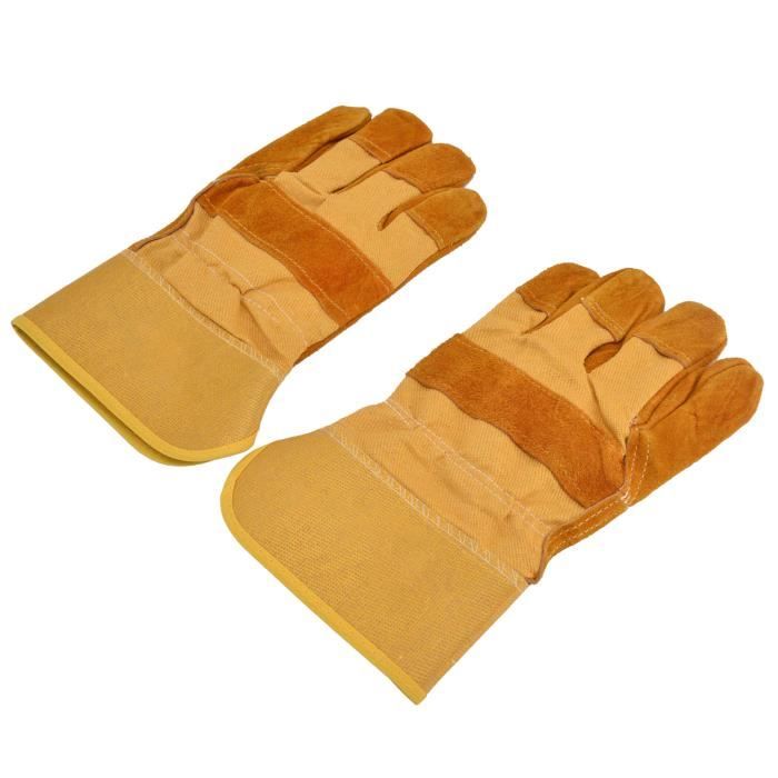Gants De Soudage Extra Longs 60cm En Cuir - Protection Chaleur Extreme Et Anti-coupure - Pour Cheminée, Jardin