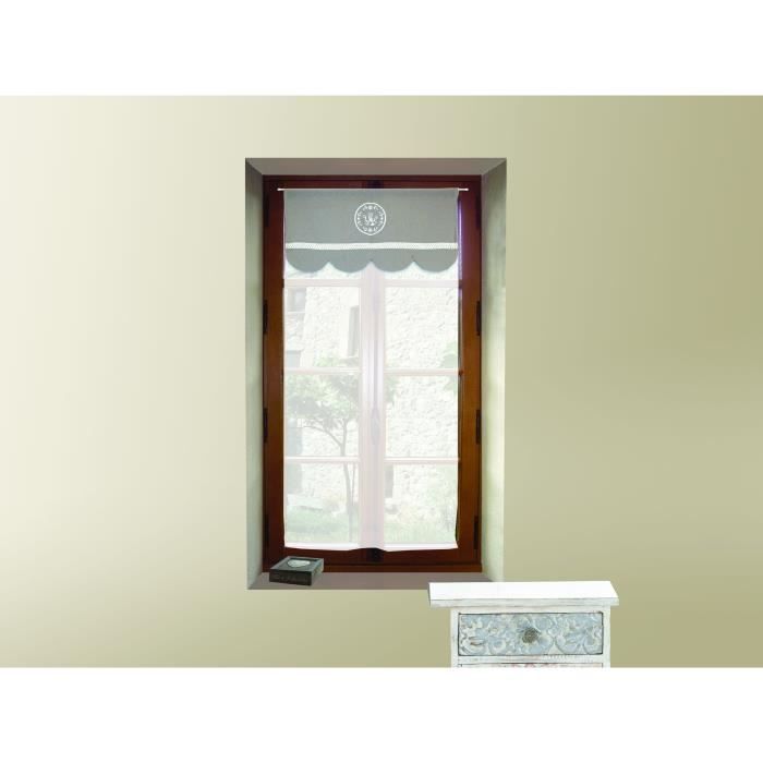 Brise-bise Coton Coeur Rouge SOLEIL D'OCRE Brise Bise Panama - 60x120 Cm - Rouge - Maison Brise-bise Rouge Coeurs