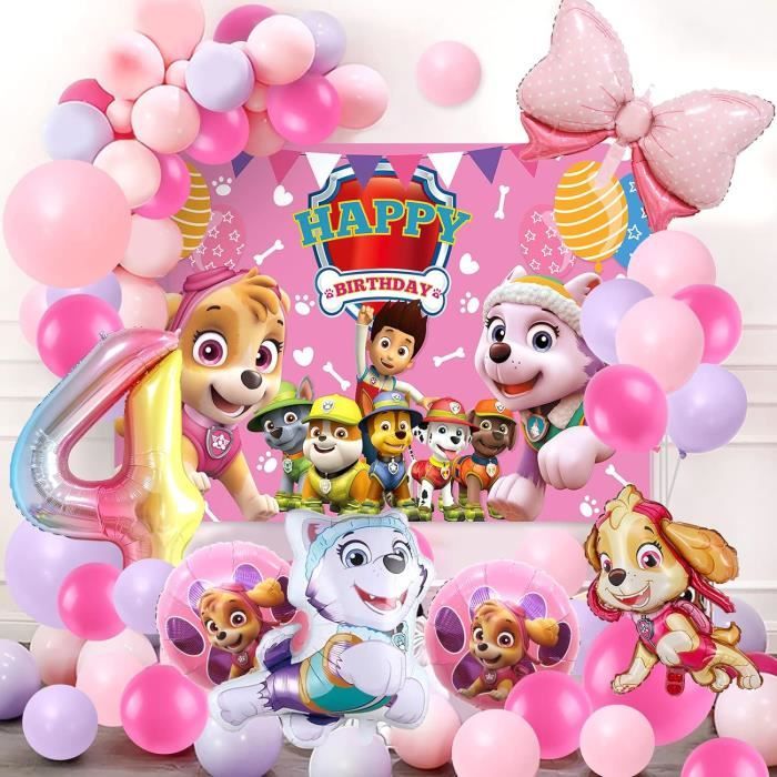 Set De 10 Ballons Paw Dog En Aluminium Pour Anniversaire 2 Ans Garçon – Déco Chien Facile Et Festive
