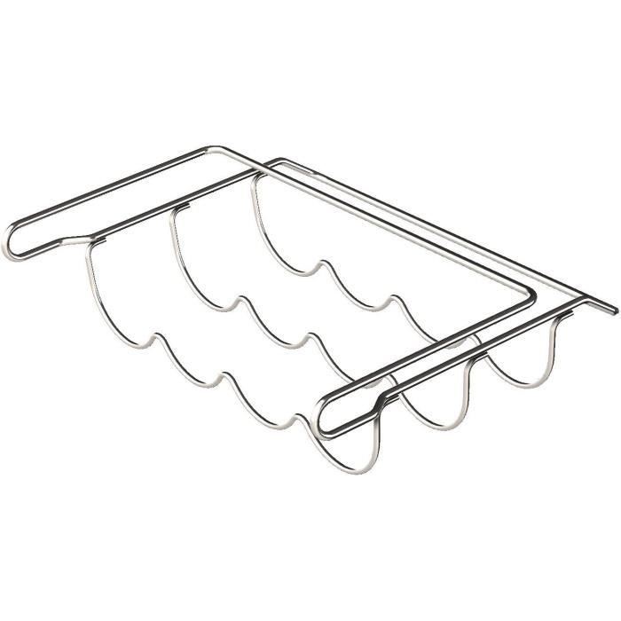Rangement Bouteilles Vin Porte-bouteilles Varrex Réfrigérateur - Support 4 Bouteilles Chromé | Rangement Frigo Refrigerateur Congelateur