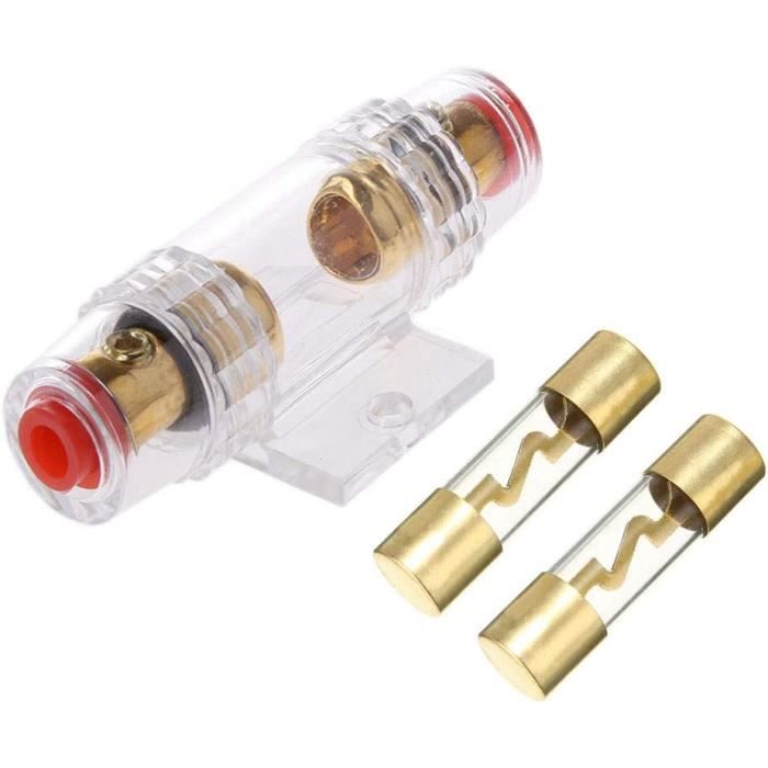 Fusibles AGU 60A Verre Plaqué Or | Lot De 6 Pièces Pour Audio Voiture, Bateau - Protection 12V-48V, Dimensions 10x38 Mm - 9