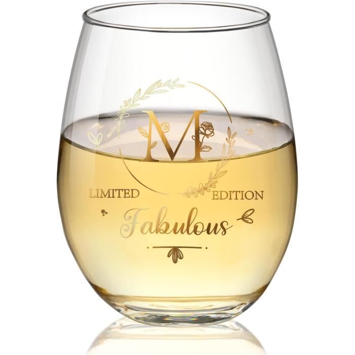 Set 2 Verres à Vin Gravés LOVE Et Prénoms - 500ml Cadeau Couple Romantique