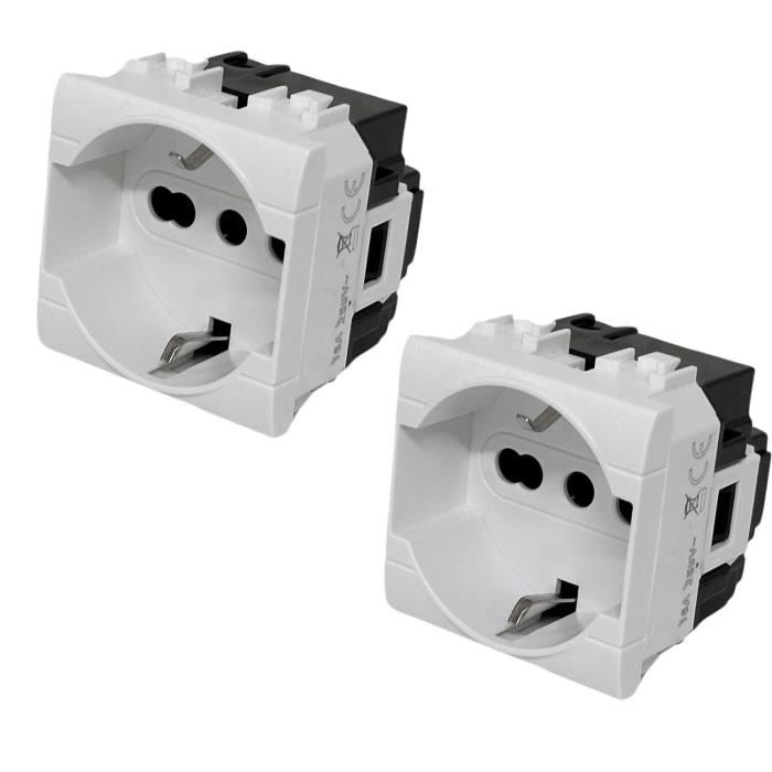 BTICINO AXOLUTE HD4140A16 SCHUKO Socket Outlet - 2P+T, 16A 250V - White