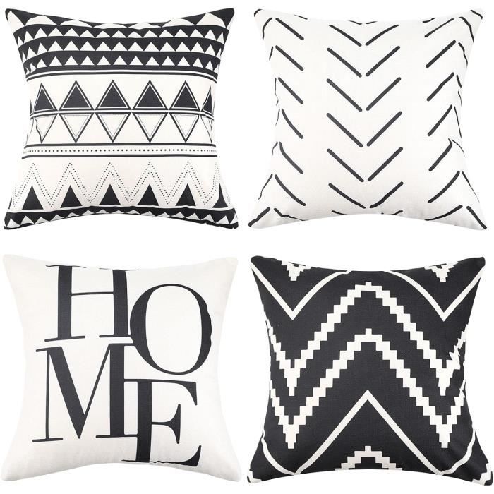 Lot de 4 housses de coussin 40x40