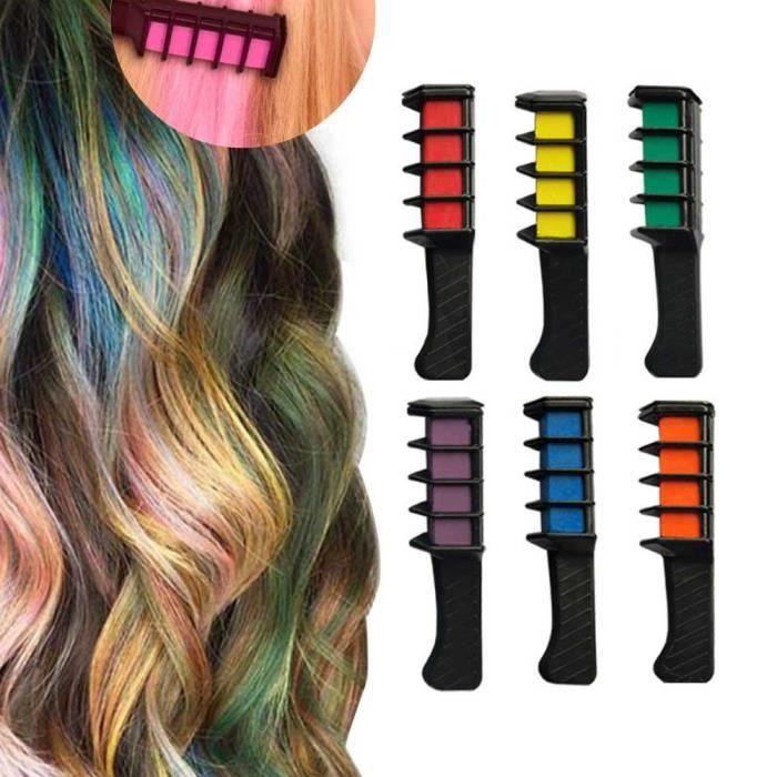 Umiwe Peigne De Teinture Rapide Pour Les Cheveux Jetable Rouge Violet Jaune  Vert Orange Bleu 6 Pièces - Cdiscount Au Quotidien
