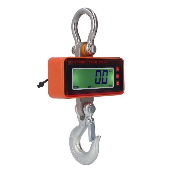Pesons électronique Suspendu 1500 Kg - Étanche, Avec Télécommande, écran LCD, Pour Chantier, Ferme, Pêche
