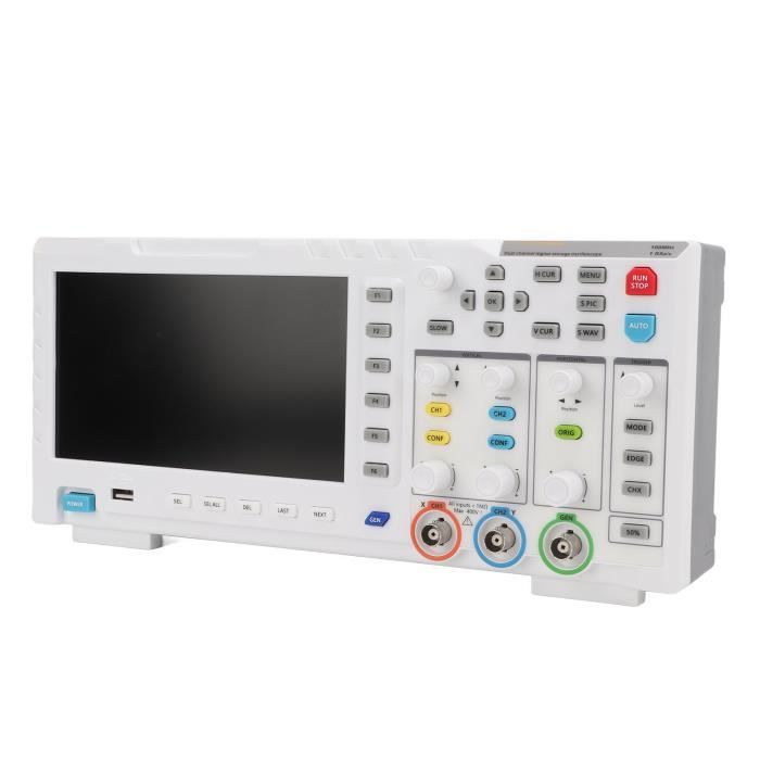 VBESTLIFE Oscilloscope LCD Générateur de signal d'oscilloscope portatif 100MHz à 2 canaux d'oscilloscope numérique d'affichage