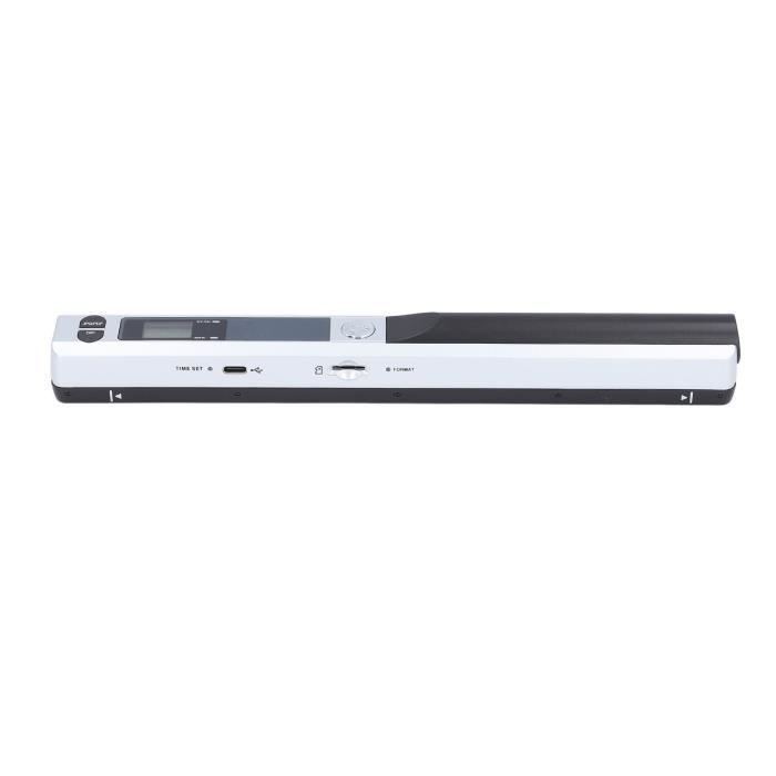 Scanner Portable Sans Fil - Numérise Documents A4, Photos, Reçus Jusqu'à 900 DPI, Stockage Sur Carte MicroSD, Compatible PC Et Tablette
