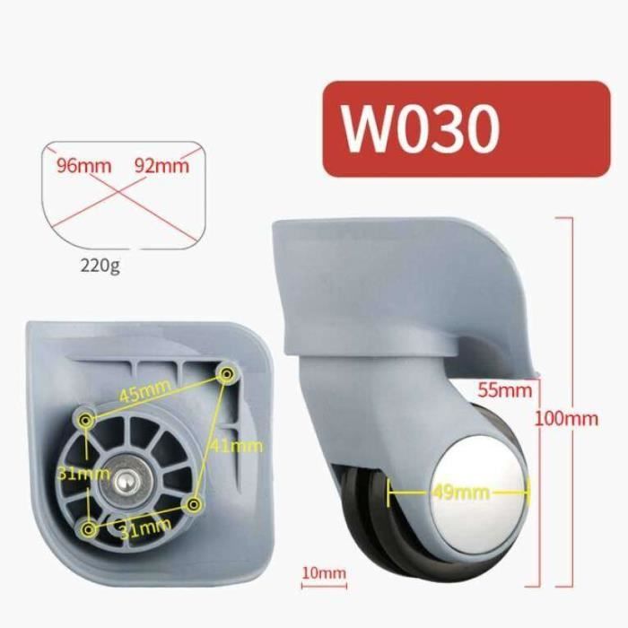 Lot De 4 Roulettes Pivotantes Kisangel - Pour Valises Rigides, Universelles, Silencieuses Et Faciles à Installer