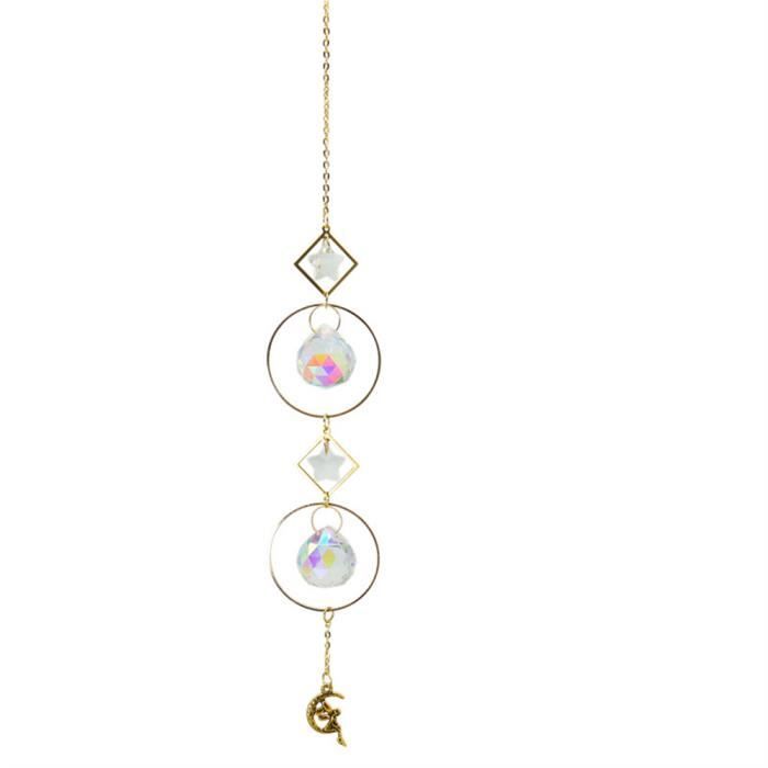 PENDENTIF ANGE GARDIEN CRISTAL/JUIN/RUBIS AVEC CHAINE