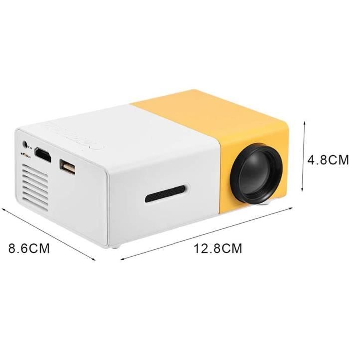Zerodis Projecteur HDMI Mini projecteur LED portable de cinéma maison