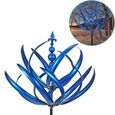 Décoration du jardin,Rotateur de vent métallique bleu,pour Harlow Wind extérieur,moulin à vent en fer,prise de jar- Wind Spinner-1