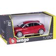 Voiture modèle - BBURAGO - Audi A1 - Rouge - Intérieur détaillé - Portes mobiles-1