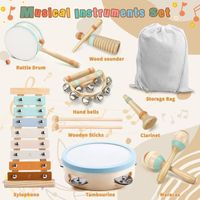 Miljgte Instrument de Musique Enfant Jouet Montessori Batterie Miljgte Instrument de Musique Enfant Jouet Montessori Batterie