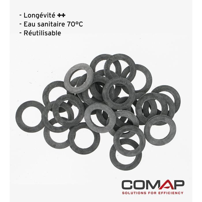 Coffret 100 Joints Caoutchouc Sanitaire + Joint Plat Siphon Wirquin 45x34x2 Mm - Anti-Fuite Robinetterie & Vidange