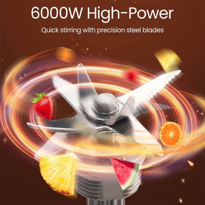 6000W Blender Mixeur électrique, Blender Verre 2.5L sans BPA, Blender Smoothie Fruits, Vitesse Réglable, Nettoyage Automatique - Electroménager 6000W Blender Mixeur électrique, Blender Verre 2.5L sans BPA, Blender Smoothie Fruits, Vitesse Réglable, Nettoyage Automatique - Electroménager