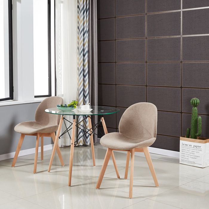 Table Ronde 80 Cm - MDF Et Fibre De Verre - Blanc - Hauteur 72 Cm - Neuf