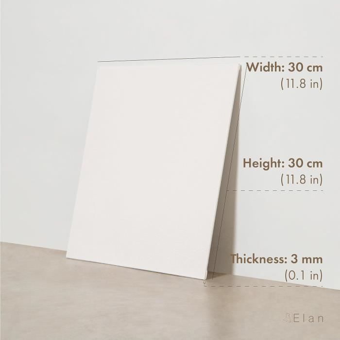 Toile Ronde Pour Peinture - 50 Cm De Diamètre, Panneau En Toile Blanche Pour Huile, Acrylique, Tempera - Pour Artistes Et étudiants