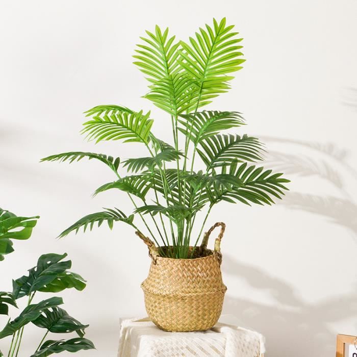 Plante Artificielle Déco. Interieur Palmier Aréca avec Pot Vert Arbre/  Fleur Artificielle pour Décoration Extérieur - H 110 cm - Cdiscount Maison
