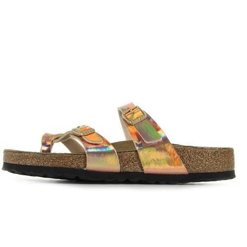 BIRKENSTOCK Nu pieds Mayari Rose Gold Femme Or et marron Cdiscount