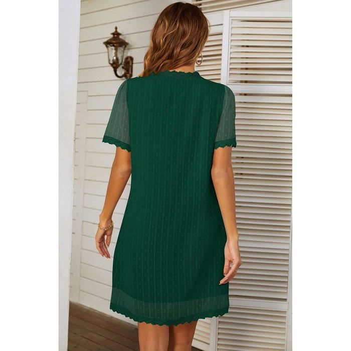Robe droite verte 2025