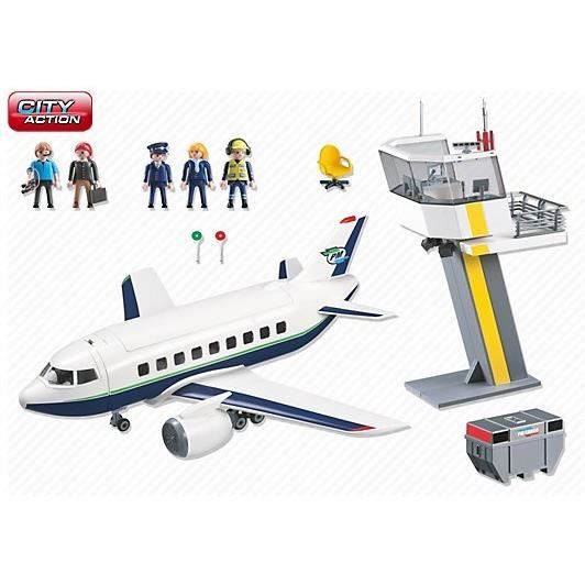 Playmobil 5261 Avion et tour de contrôle - Playmobil - Achat