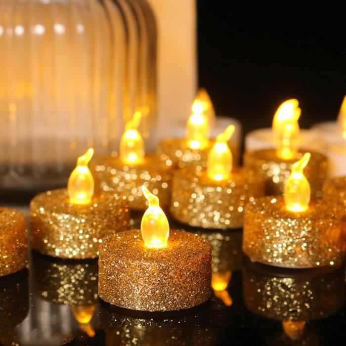 2 bougies LED chauffe plat sur piles
