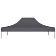 1813BIEN® Toit de tente de réception,Toile de rechange pour pavillon tonnelle tente Montage Facile 4x3 m Anthracite 270 g-m²-2