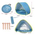 Tente Activités de Plage pour Enfant Bébé Piscine Pop-up Anti-UV Automatique Pliable pour Extérieur Jardin Camping Randonnée Voyage-2