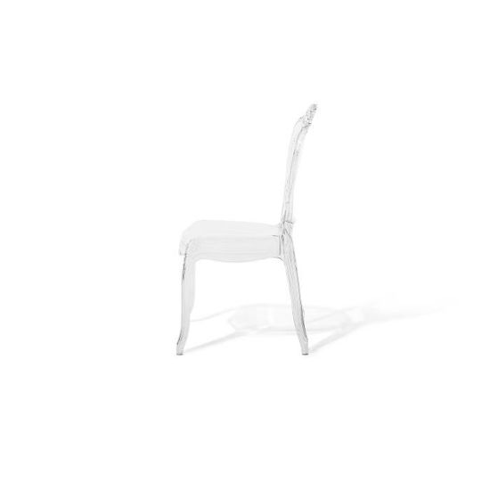 Lot De 2 Chaises Beliani Clarion – Polycarbonate Transparent – Design Glamour