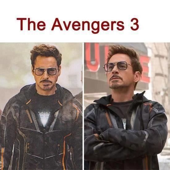 Lunettes Iron Man Avengers Infinity War Tony Stark Meme paragraphe Achat Vente lunettes de soleil Homme Adulte Cdiscount