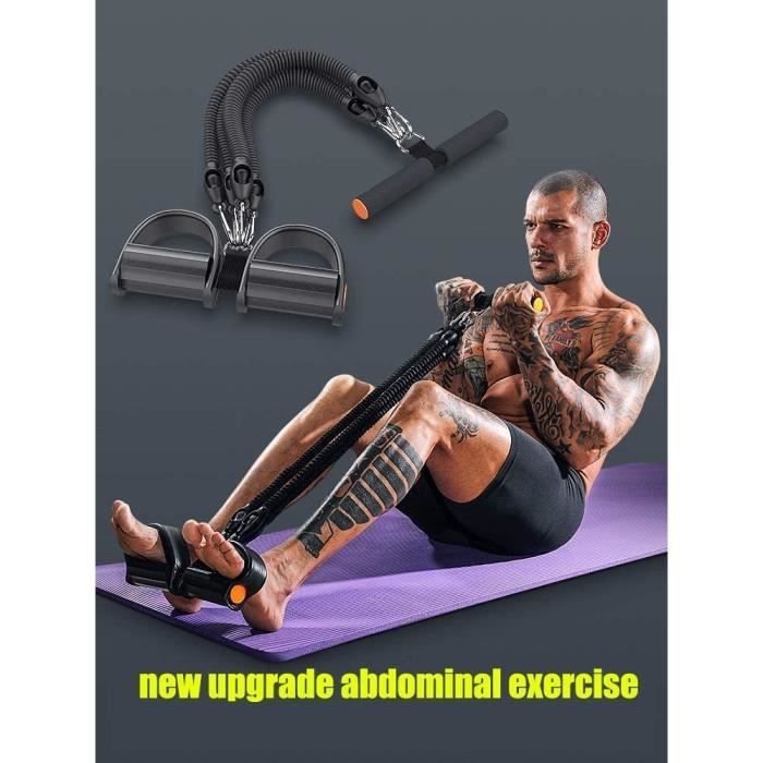 Bandes De Résistance Fitness 4 Tubes Avec Pédales - 5 Niveaux Tension, Idéales Yoga, étirement, Entraînement Maison
