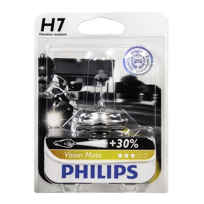 Ampoule Philips Blue Vision Moto H7 12V 55W pas cher - Big Twin City