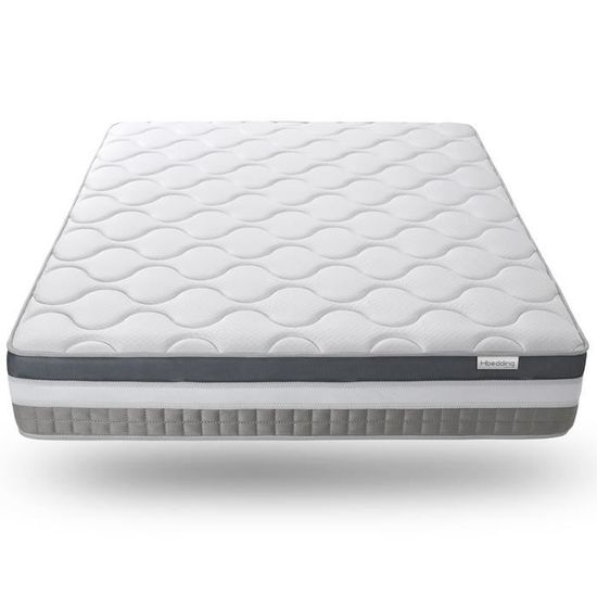 Matelas mémoire de forme 140x190 Confort Royal Hbedding - Epaisseur 30cm. - 7 zones de confort + mousse mémoire adaptative