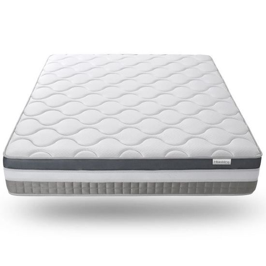 Matelas mémoire de forme 140x190 Pur Confort Hbedding - 7 zones de confort  + mousse mémoire adaptative - épaisseur 25cm pas cher 