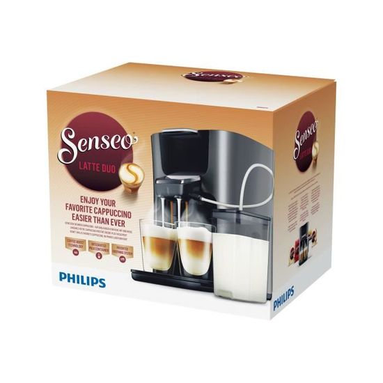 pay off Migration Generous Philips Senseo Latte Duo Plus HD6574 Machine à café avec buse vapeur  "Cappuccino" 1.2 bar 7 tasses titane - Cdiscount Electroménager