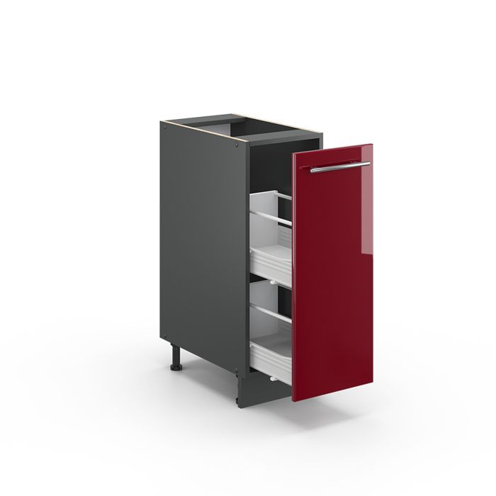 Vicco Meuble Bas De Cuisine Fame-Line, Chêne De Force Doré, 80cm Avec Etagere Pt Chene 97039005