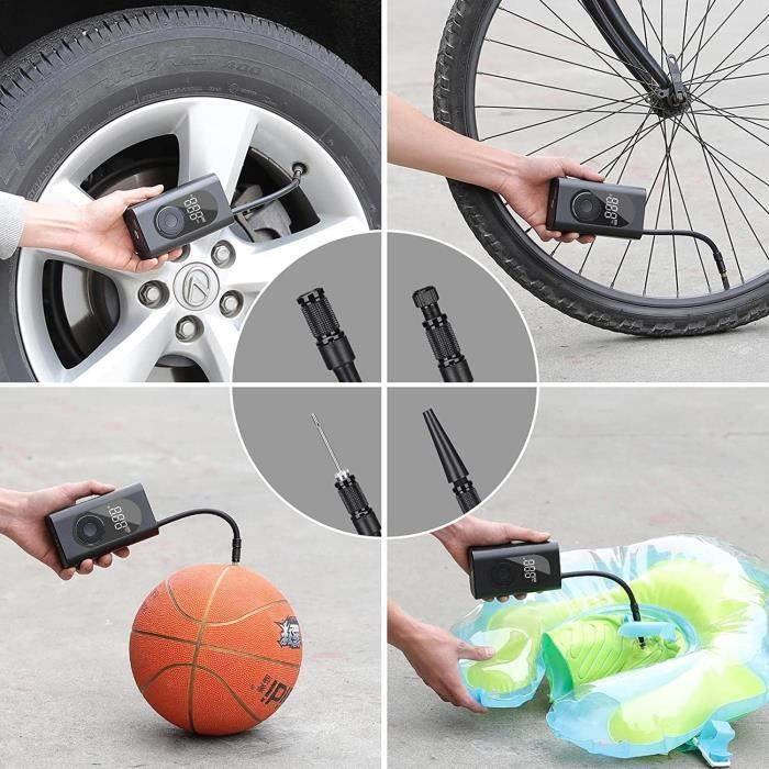 Le noir - Pompe à Air Portable sans fil intelligente pour voiture, gonfleur  de pneus de moto et de vélo, 12V, - Cdiscount Auto