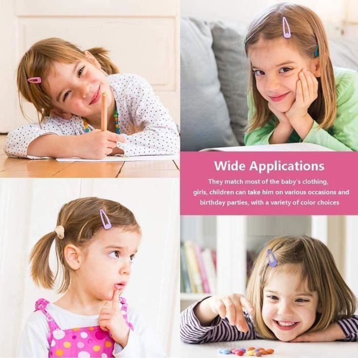 Lot de 2 Pinces à Cheveux Fille Couleurs Douces, Barrettes Nœud Double, Accessoi
