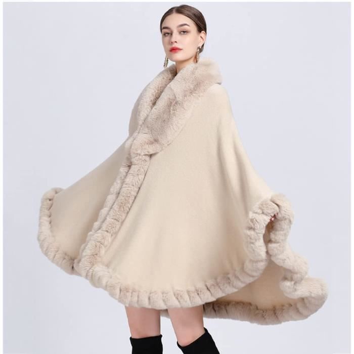 Pence Mathématicien Investir Poncho Femme Fausse Fourrure Le Vinaigre éperon Art