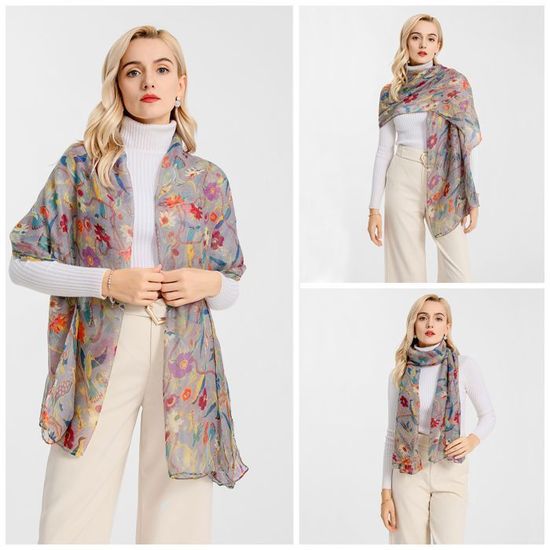 FAIRYGATE Foulard Femme Soie Shawl Soft Etole Femme Long Pashmina FAIRYGATE Foulard Femme Soie Shawl Soft Etole Femme Long Pashmina