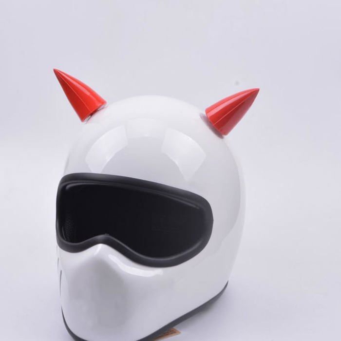 Cornes Rouges Déco Pour Casque – Ski, Snowboard, Moto, Vélo – Artisanat Népalais En Polaire