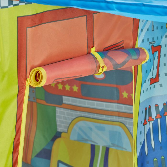 NARMAY® Tente pour Enfants, pour Jeu en intérieur/extérieur, 152 x 152 x 111 cm, Motif Camping Estival