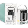 Climatiseur Portable USB Mini Ventilateur Brumisateur 3 Vitesses Humidificateur Silencieux 500 ml