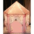 Princesse Château Tente grande espacer Tente de jeu pour les enfants Rose Playhouse Indoor & Outdoor 1DBQRU-0