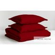 Housse De Couette 240x260 Noir Et Rouge Cdiscount Habillez vos draps de ce qu'il y a de mieux avec cette housse de couette 240x260cm turquoise. housse de couette 240x260 noir et rouge