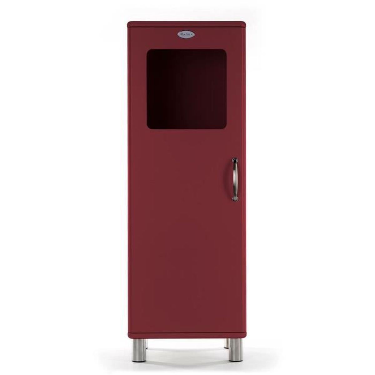 Malibu Armoire Vintage A 1 Porte Vitree Coloris Brique Achat