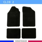 AUTOSWEET Tapis de voiture - Sur Mesure pour CLIO 2 (1998 - 2001) - 4 pièces - Tapis de sol antidérapant pour automobile